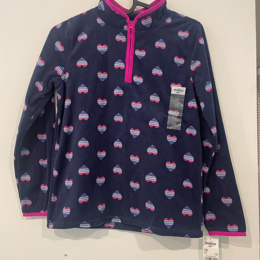OshKosh B'gosh Navy Fleece with Heart Pattern